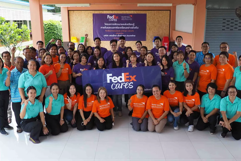 FedEx Cares โดย ‘เฟดเอ็กซ์ เอ็กซ์เพรส’ อาสาพัฒนาโรงเรียนห่างไกลสุดแดนไทย-กัมพูชา